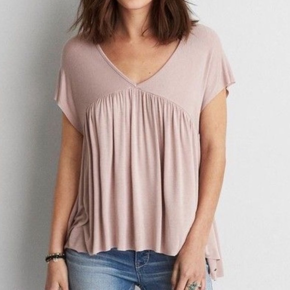 pink babydoll top